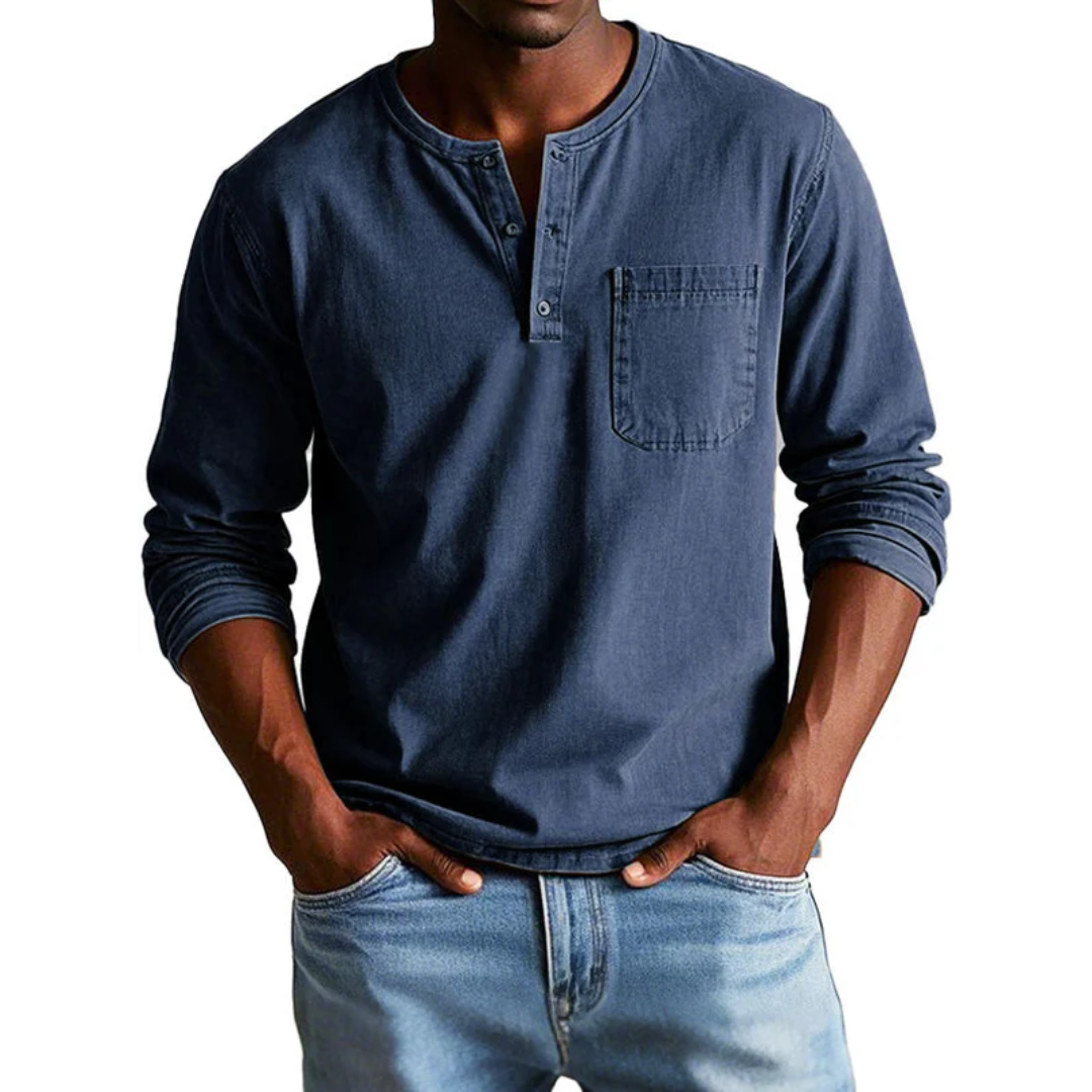 T-shirt homme raglan vintage en coton et lin